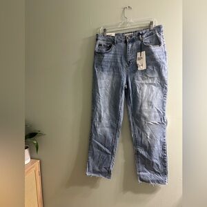 NWT Oat brand mid-rise straight ankle jeans